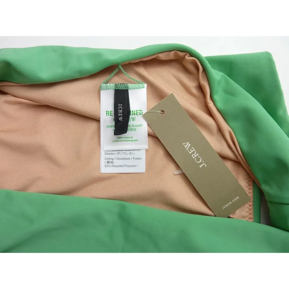 NWT J. Crew Women’s High Rise High Cut Leg Bikini Bottom Green Size S